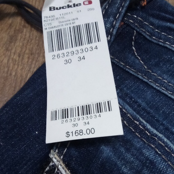 Rock Revival NWT Women's Jeans 30 Embellished Shimmer Charlotte Easy Boot DEFECT - Picture 4 of 12